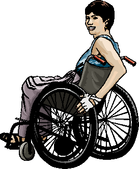 Female in manual wheel chair