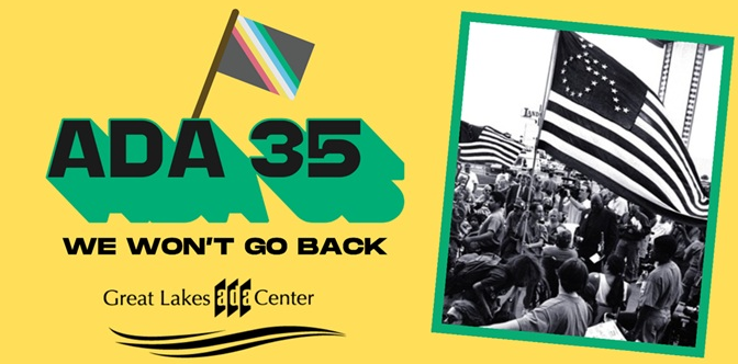 Celebrate. Learn. Share. ADA 35 (1990-2025) Americans with Disabilities Act.