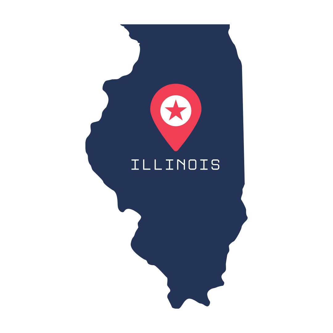 State outline of Illinois