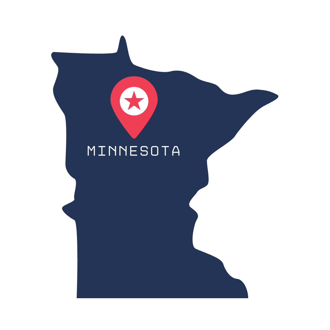 State outline of Minnesota