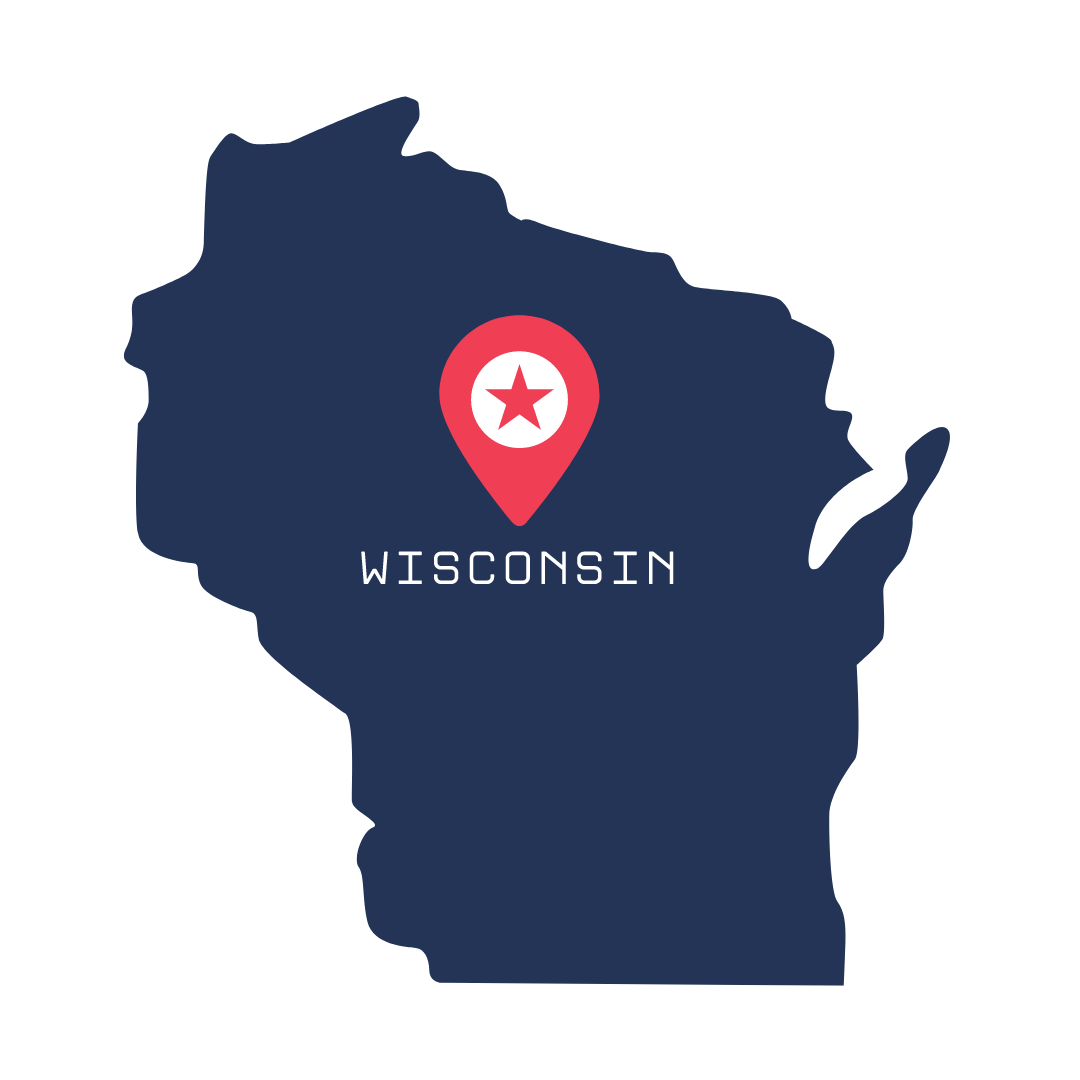 State outline of Wisconsin
