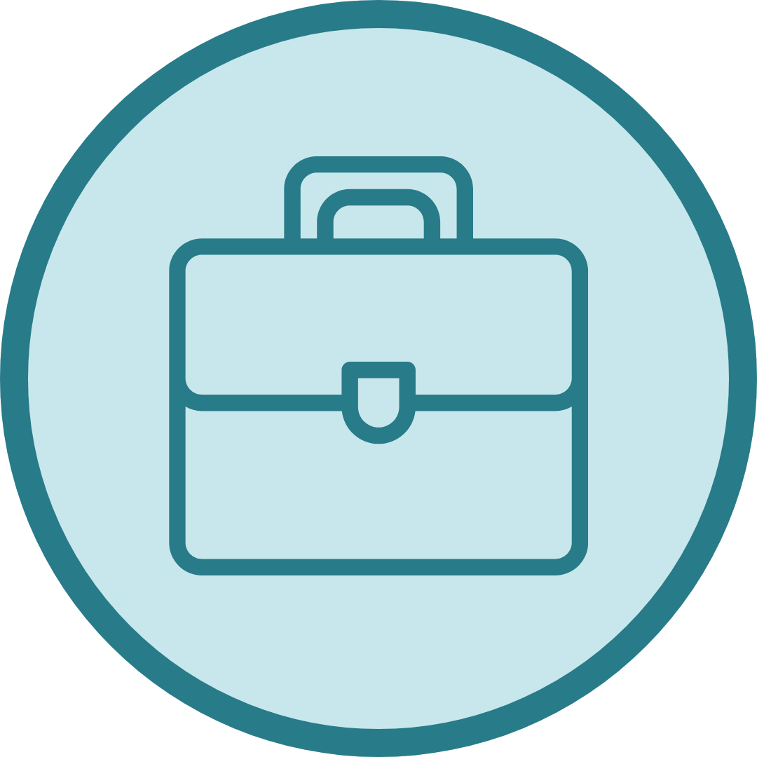 briefcase symbolizing employment