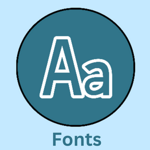 Uppercase letter A next to lowercase letter A