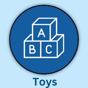 Toy blocks with the letters "A, B and C"